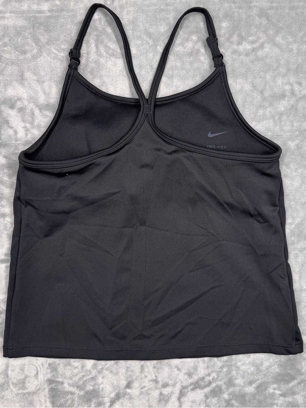 Nike Lightly Lined Black Slim Crossback Sports Tank - Picture 4 of 9